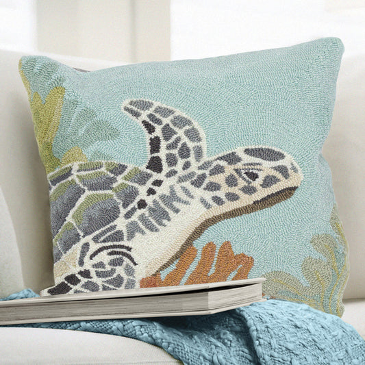 Coral Turtle Accent Pillow - OVERSTOCK