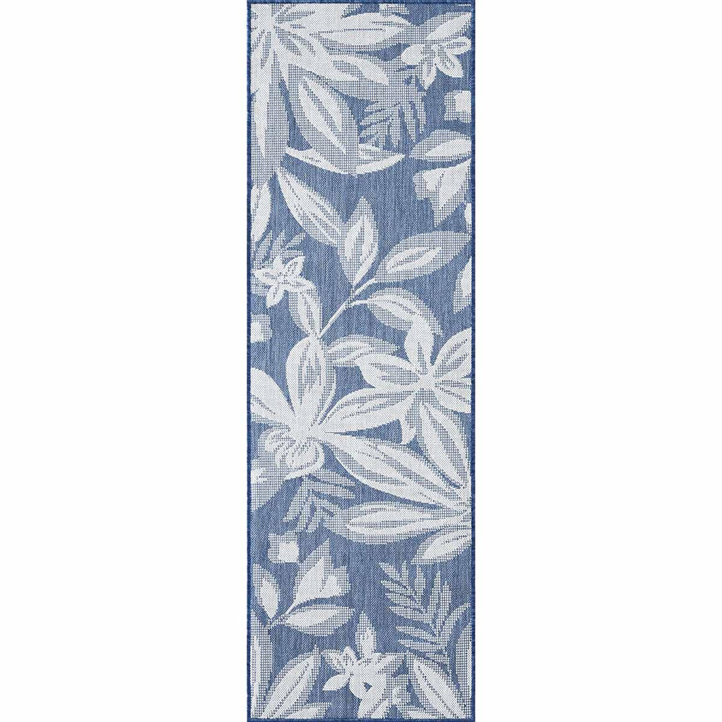 Fiji Flowers Blue Rug - 3 x 10
