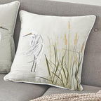 Elegant Egret Indoor/Outdoor Pillow - Left