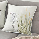 Elegant Egret Indoor/Outdoor Pillow - Left
