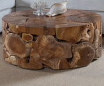 Natural Form Teak Round Cocktail Table