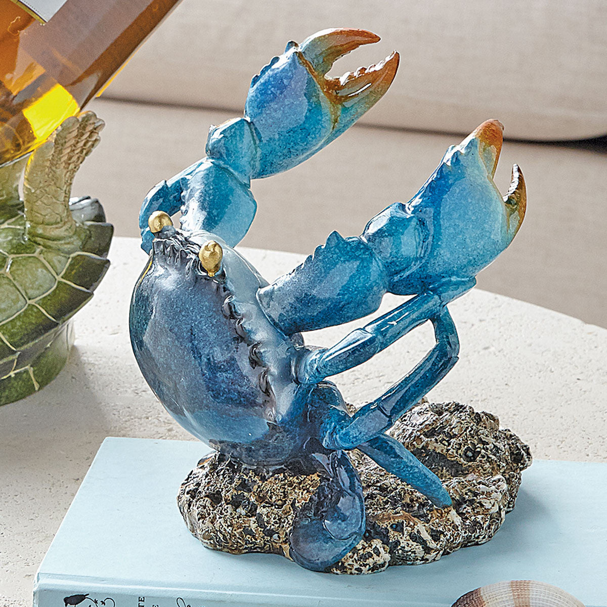 Blue Crab Wine Bottle Holder- SALE - OUT OF STOCK UNTIL 08/11/2026