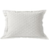 Vintage White Linen Quilt King Sham