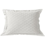 Vintage White Linen Quilt King Sham