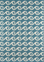 Sea Serenity Blue Indoor/Outdoor Rug - 8 x 11