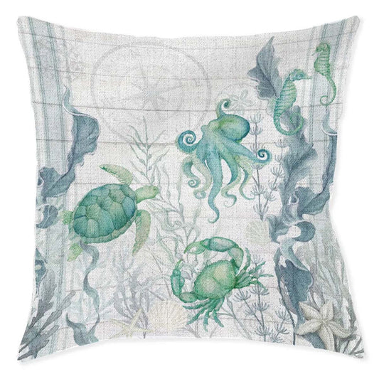 Sea Creatures Pillow