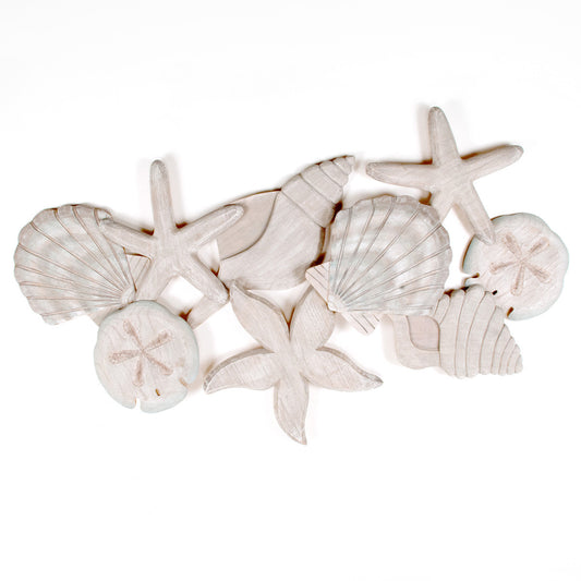 Gray Shells Wood Wall Art