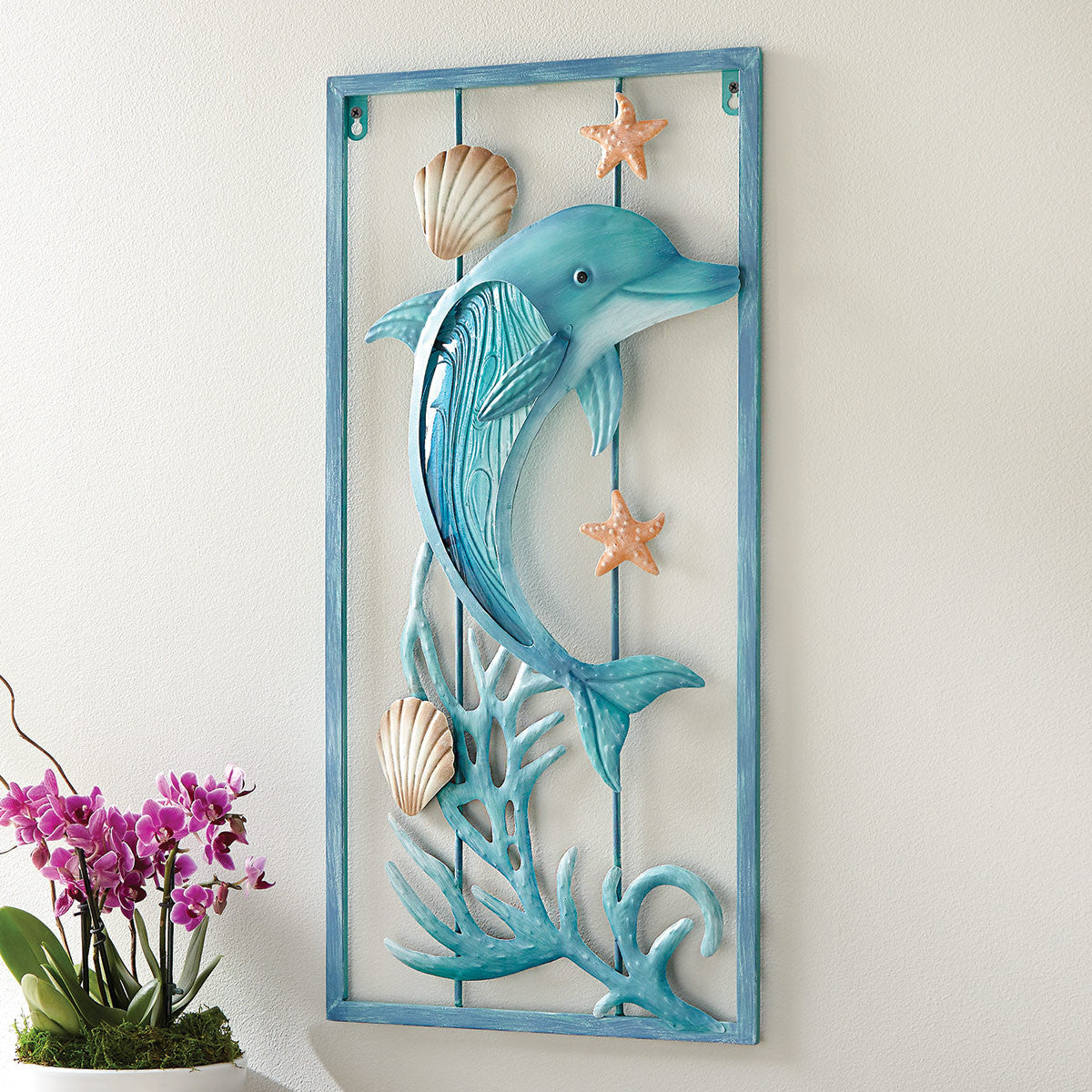 Coral Reef Dolphin Wall Art
