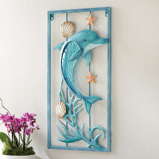 Coral Reef Dolphin Wall Art
