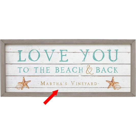 To the Beach & Back Personalized Wall Art