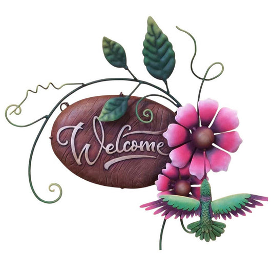 Hummingbird Welcome Wall Art