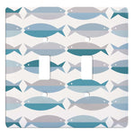 Blue Horizon Fish Double Switch Plate