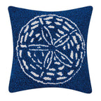 Sandy Sand Dollar Hooked Pillow