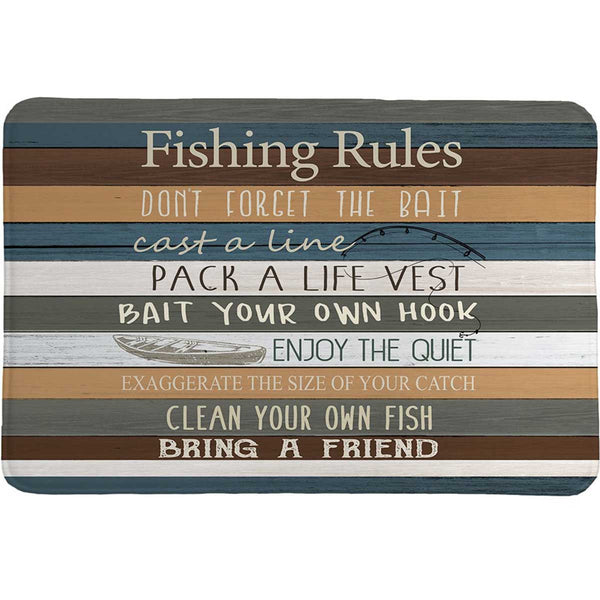 Fishing Advice Memory Foam Rug