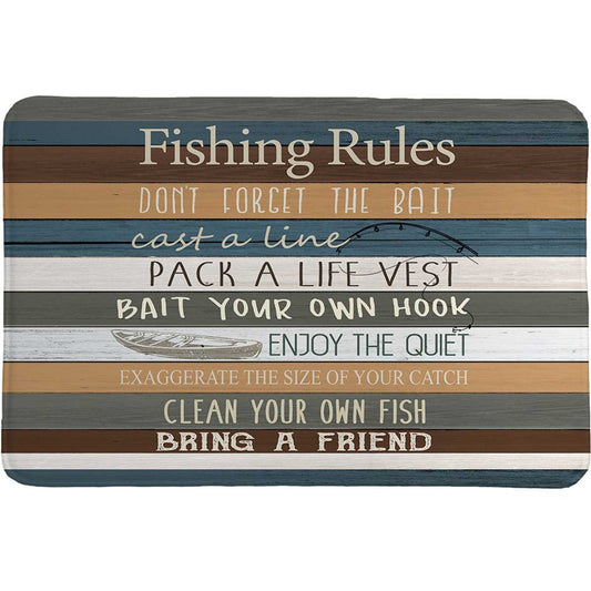 Fishing Advice Memory Foam Rug