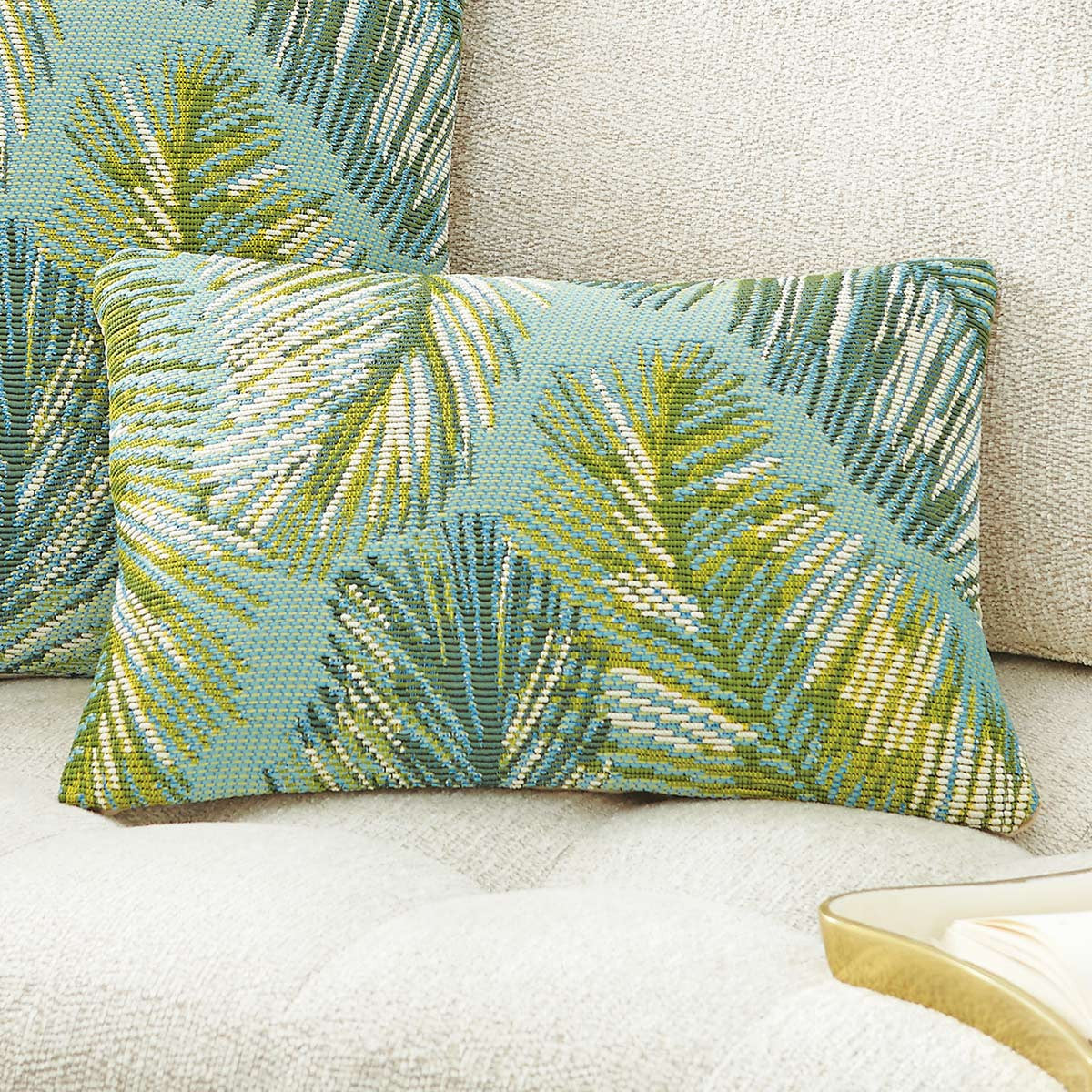 Padre Oblong Accent Pillow - Aqua