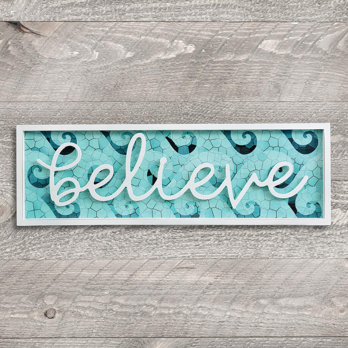 Believe Mosaic Coastal Wall Art- SALE