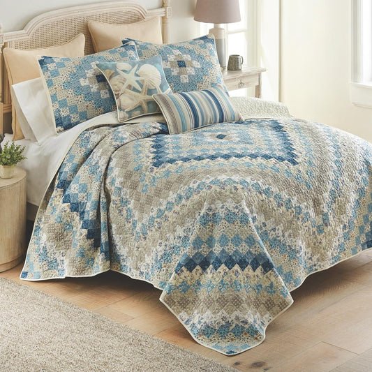 Seabreeze Diamond Quilt Bed Set - King
