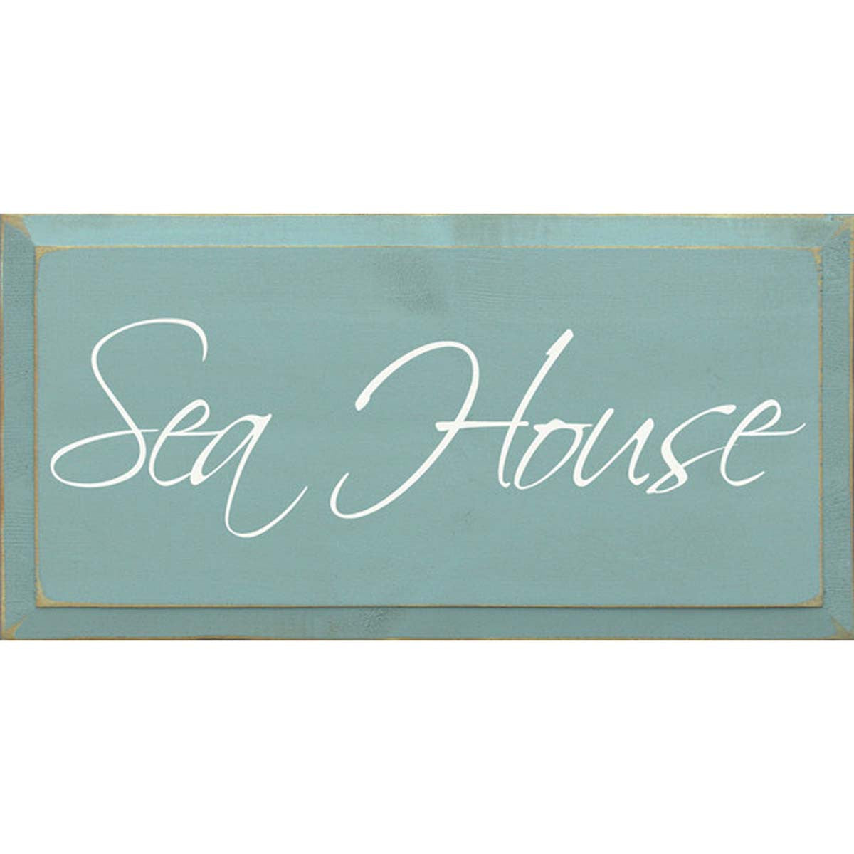 Sea House Teal Wall Art