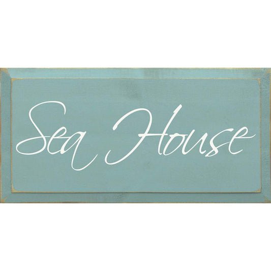 Sea House Teal Wall Art