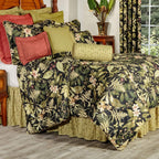 Tropical Noir Comforter Set with 15-Inch Bedskirt - Cal King