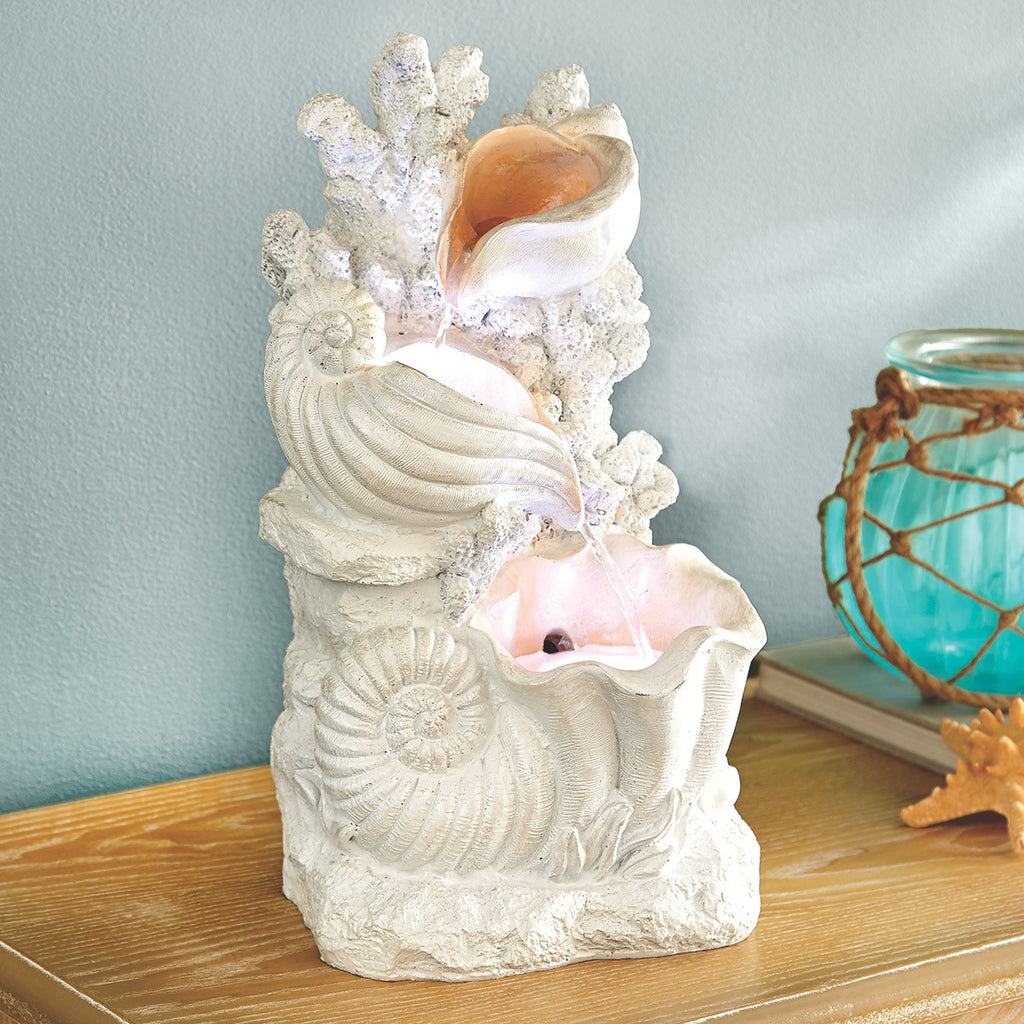 Seashell Elegance Illuminated Fountain