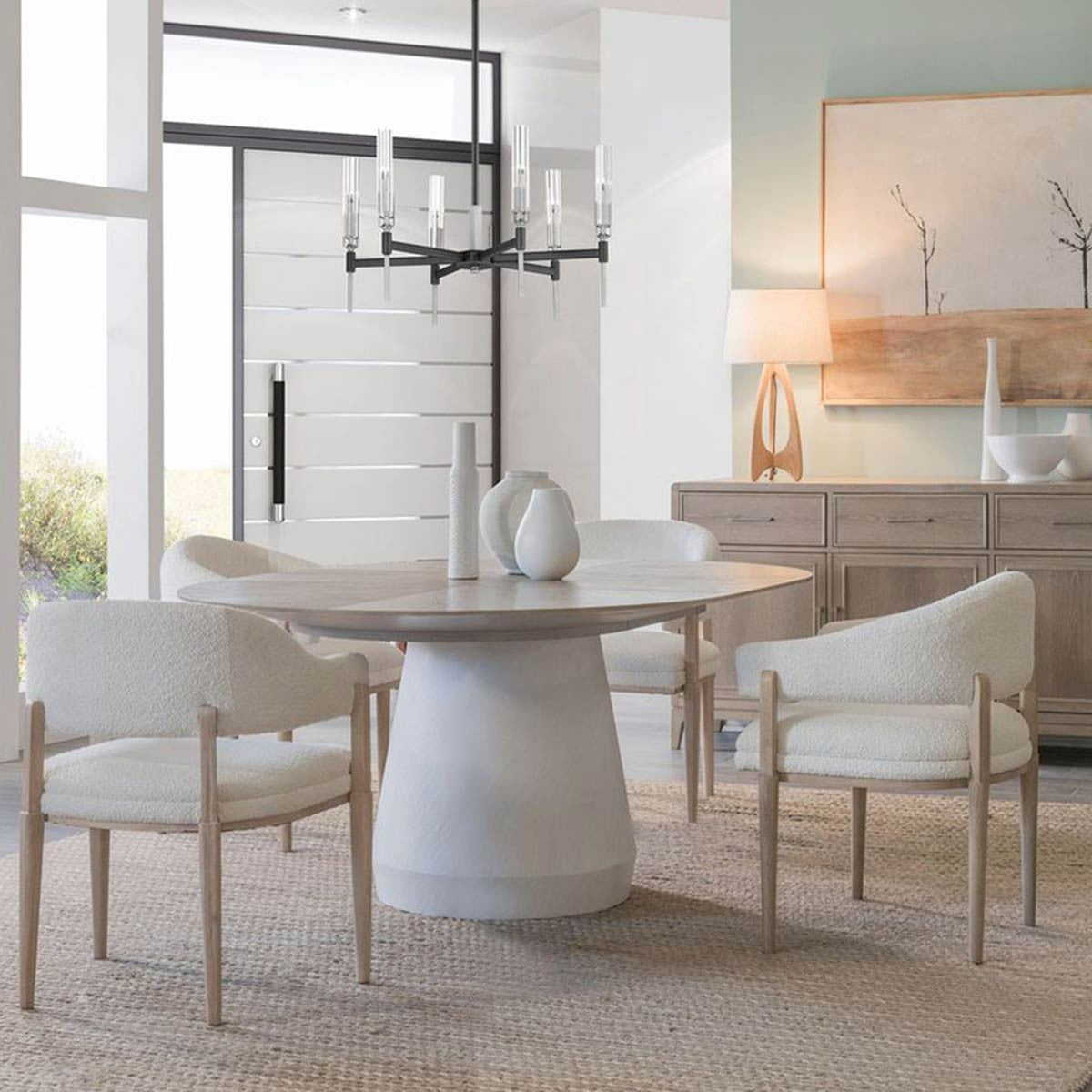 Portmore 5 Piece Round Dining Set with Upholstered Chairs - OUT OF STOCK UNTIL 09/02/2026