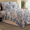 Blue Beach Shells Quilt Bed Set - King