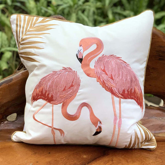 Fancy Flamingos Pillow