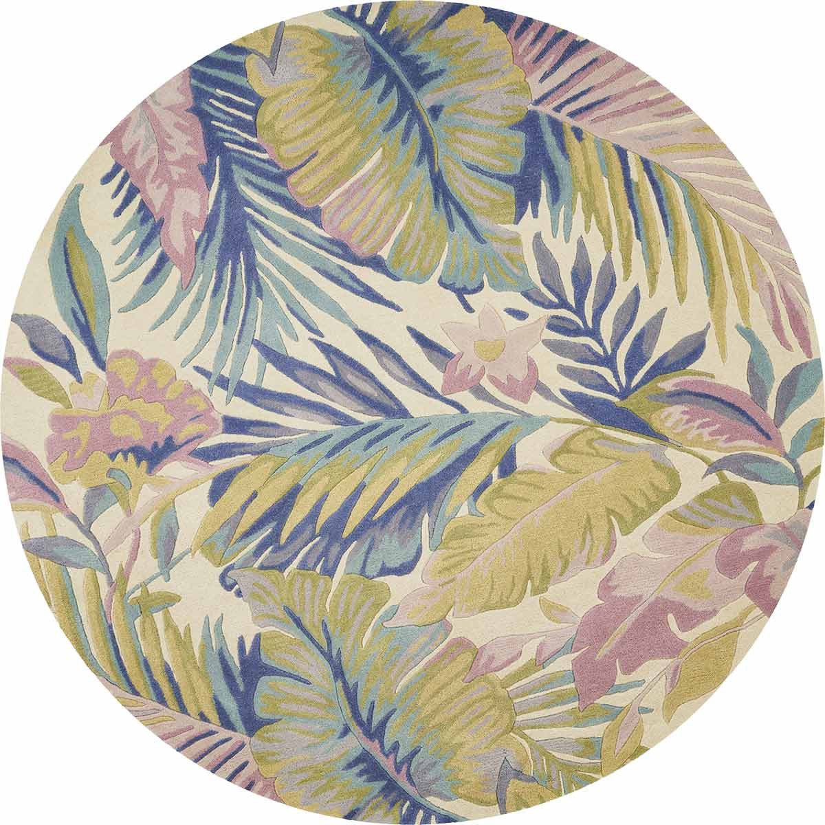 Pastel Jungle Rug - 6 Ft. Round