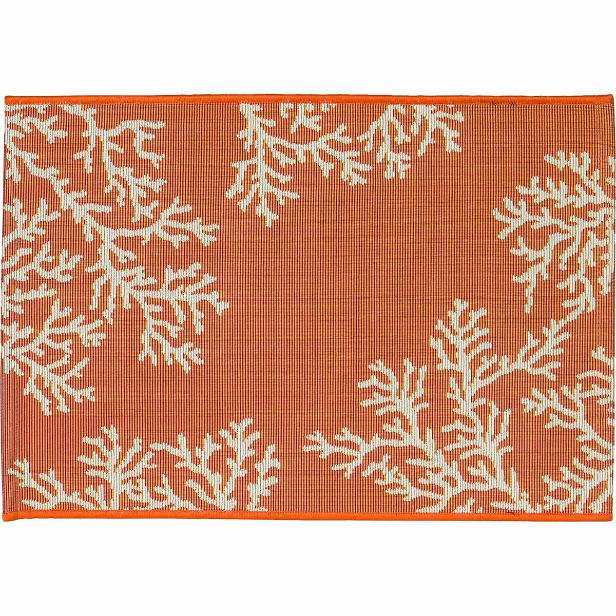 Orange Coral Cluster Scatter Rugs