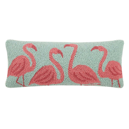 Flamingo Paradise Hooked Pillow - OUT OF STOCK UNTIL 05/21/2026