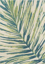 Aqua Breeze Palm Indoor/Outdoor Rug - 2 x 5