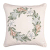 Coastal Carol Wreath Pillow