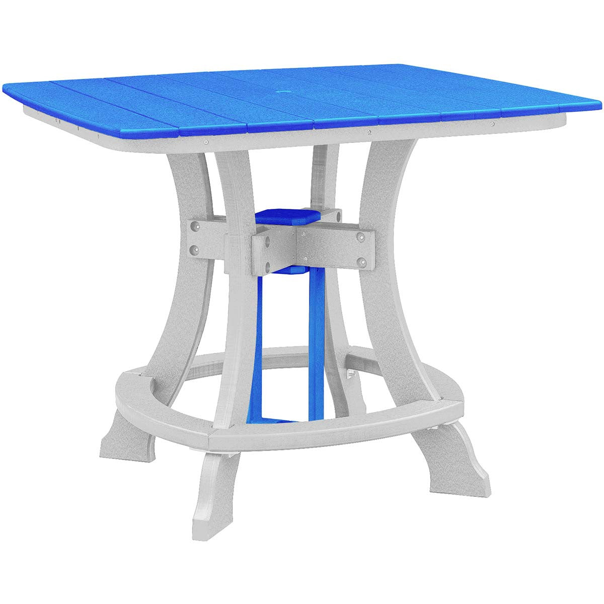 Beckett Counter Height Square Table - Blue & White