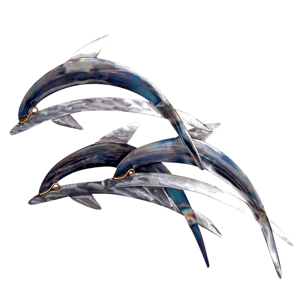 Three Blue Dolphins Wall Art