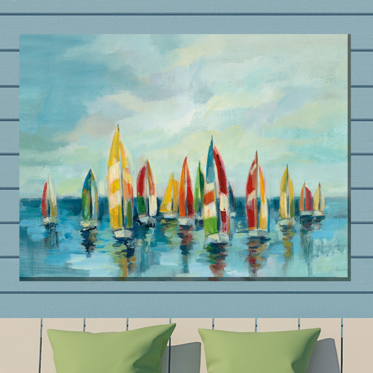 Painted Sails Outdoor Wall Art - OUT OF STOCK UNTIL 11/19/2026