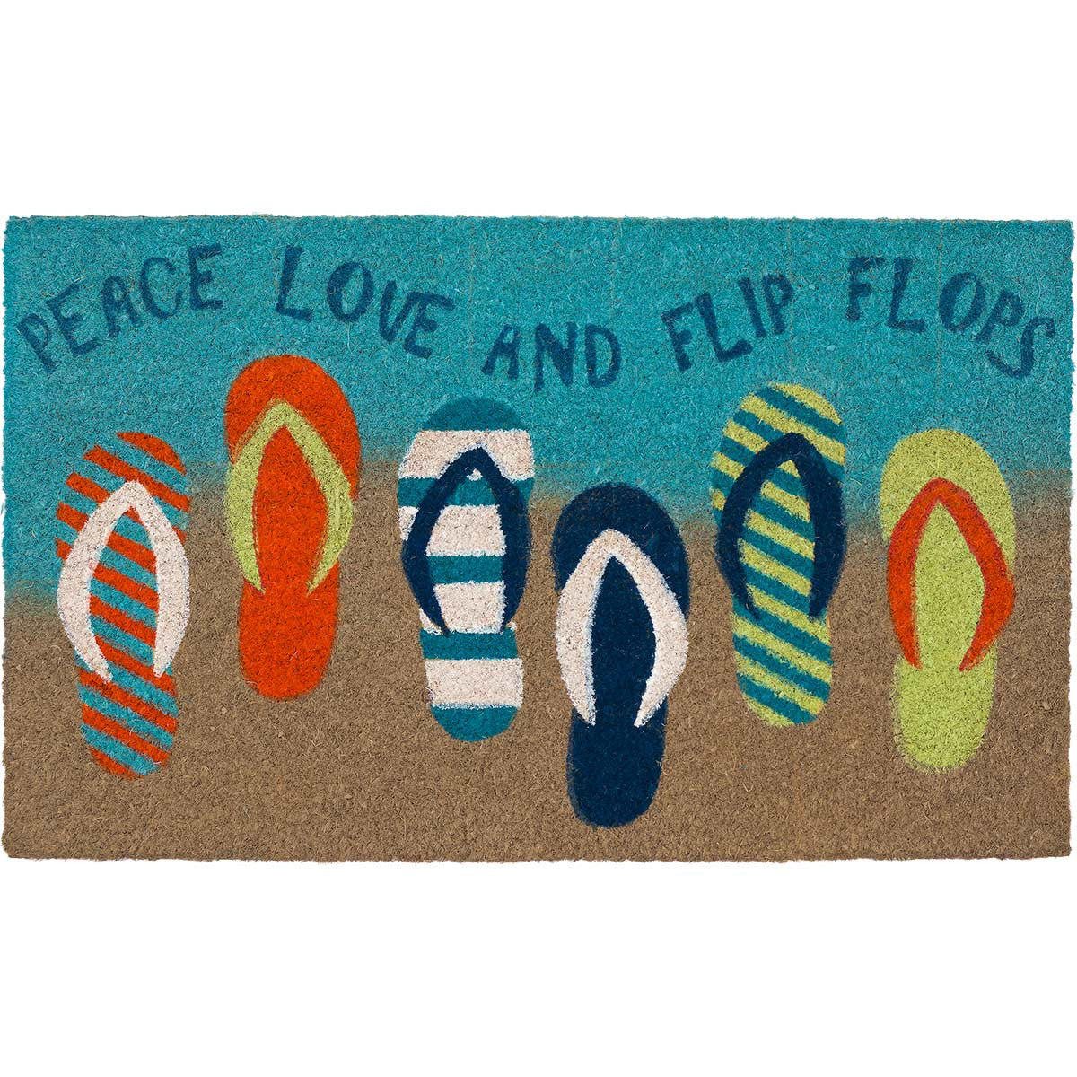 Peace & Flip Flops Ombre Coir Mat - 2 x 3 - OUT OF STOCK UNTIL 08/19/2026
