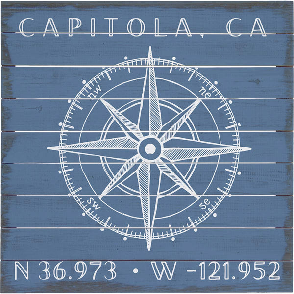 Compass Coordinates Personalized Wall Art