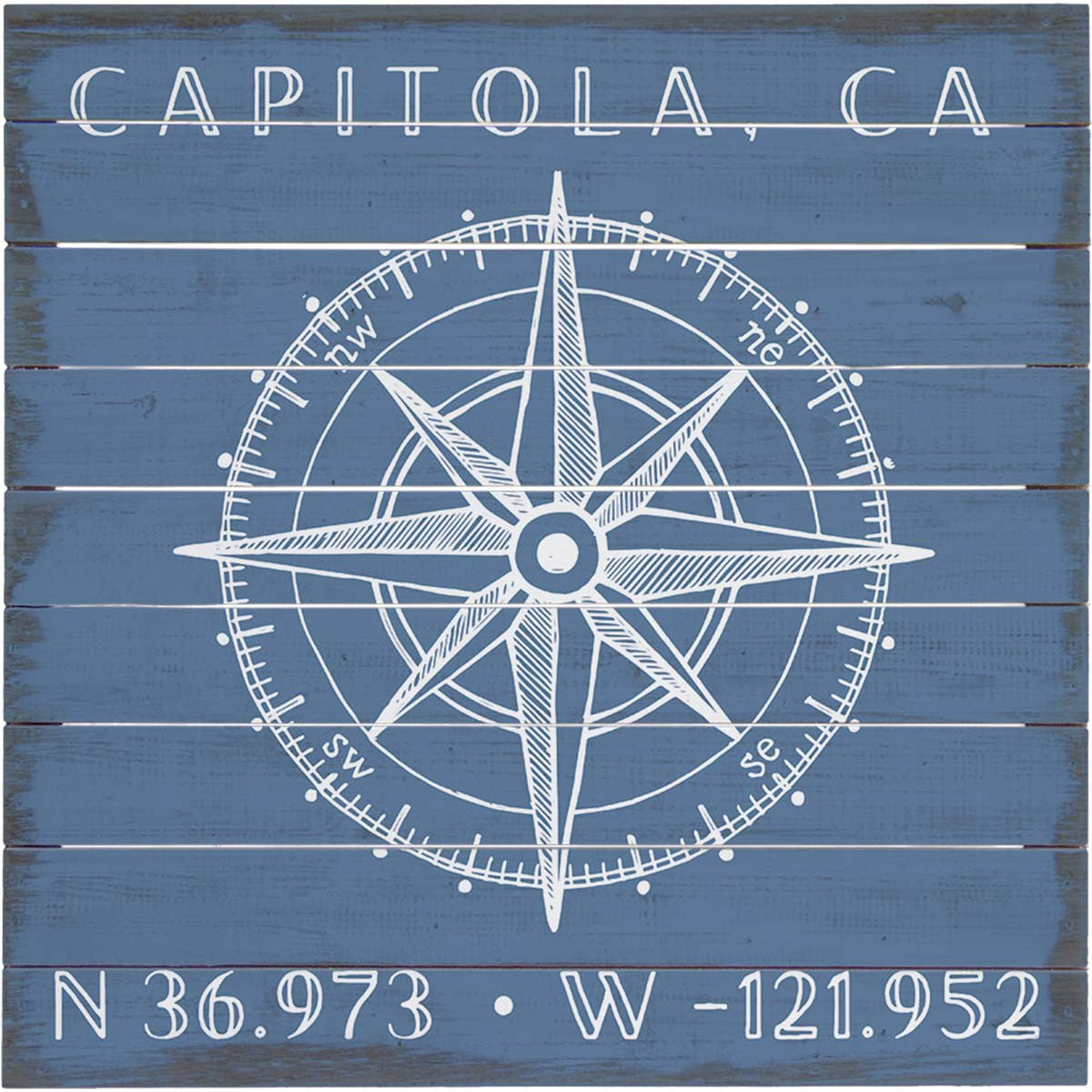 Compass Coordinates Personalized Wall Art
