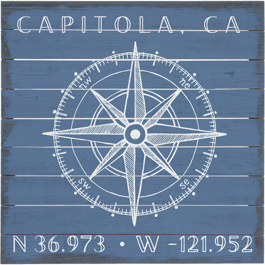 Compass Coordinates Personalized Wall Art