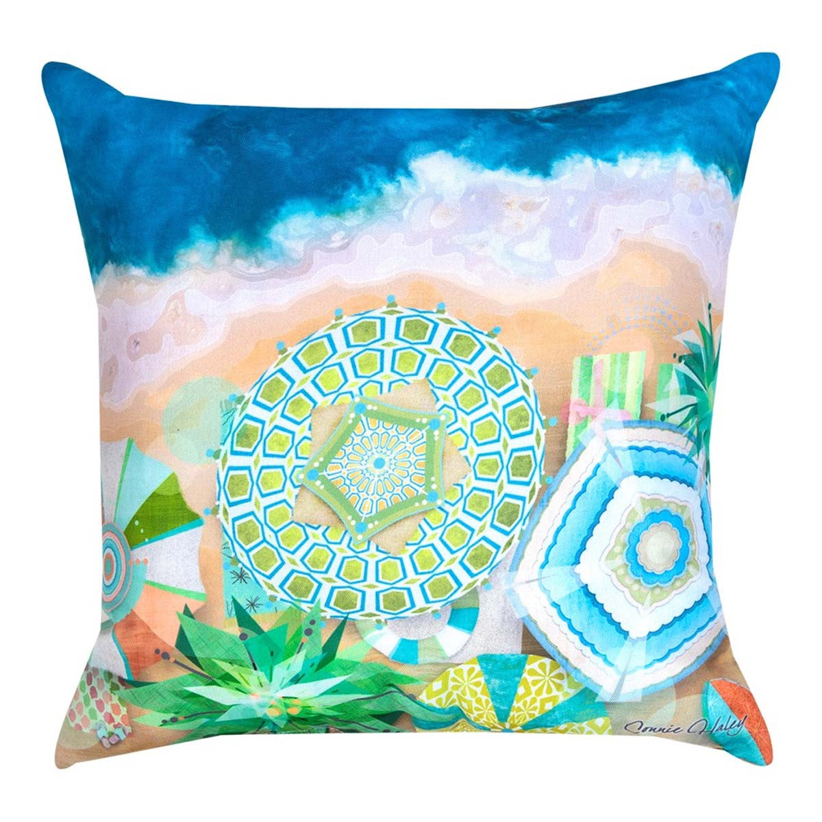Retro Umbrella Indoor/Outdoor Pillow