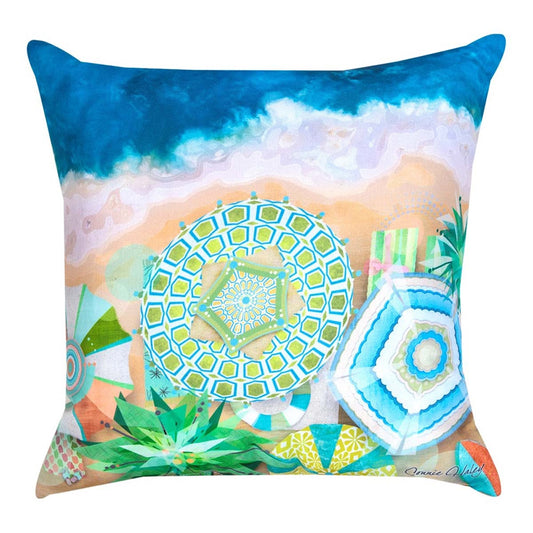 Retro Umbrella Indoor/Outdoor Pillow