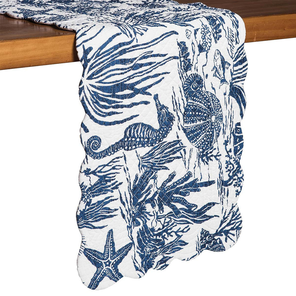 Indigo Coral Table Runner
