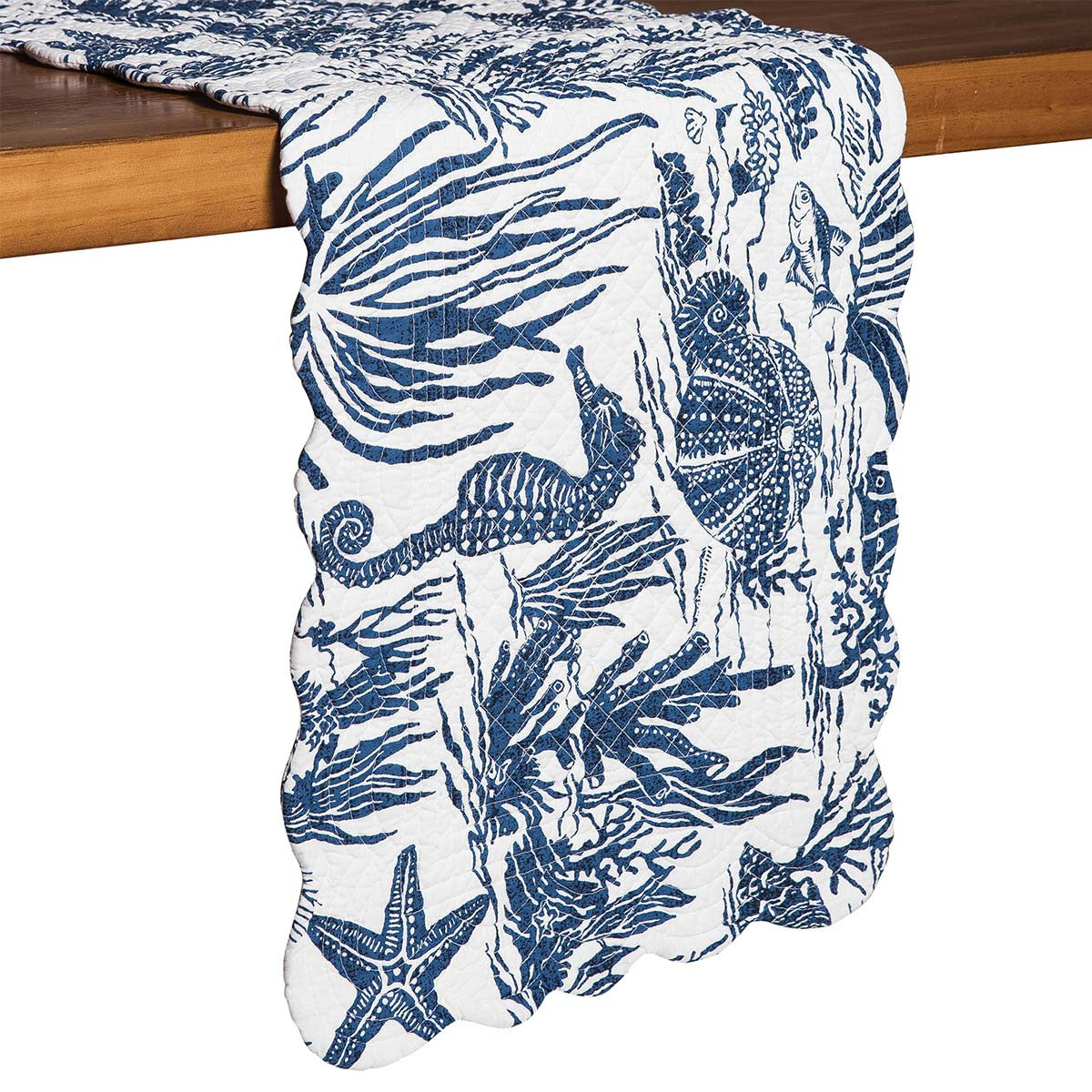 Indigo Coral Table Runner