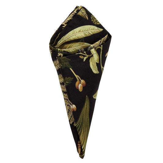 Tropical Noir Floral Napkins - Set of 4