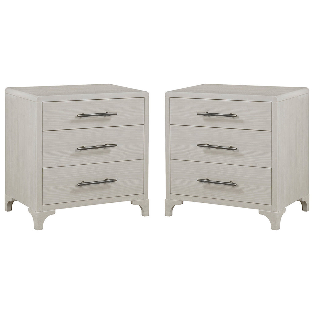 Amalfi 3 Drawer Nightstands with USB - Set of 2 - OUT OF STOCK UNTIL 09/18/2026