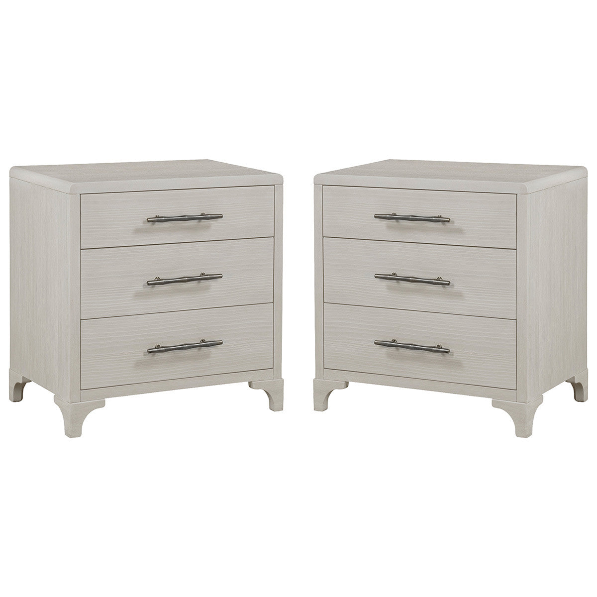 Amalfi 3 Drawer Nightstands with USB - Set of 2 - OUT OF STOCK UNTIL 09/18/2026