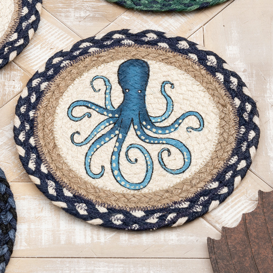 Seven Seas Octopus Braided Trivet - Set of 3