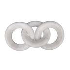 Marble Round Chain Trio - White